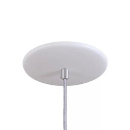Pendente Retrô 34cm Luminária Lustre Alumínio Branco Textura - Rei Da Iluminação - 2