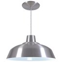 Ver imagem 1 de Pendente Retrô 34cm Luminária Lustre Alumínio Escovado - Rei Da Iluminação
