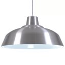 Ver imagem 3 de Pendente Retrô 34cm Luminária Lustre Alumínio Escovado - Rei Da Iluminação