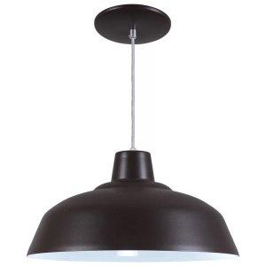Pendente Retrô 34cm Luminária Lustre Alumínio Marrom Tabaco Textura - Rei Da Iluminação