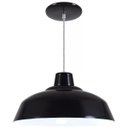 Ver imagem 1 de Pendente Retrô 34cm Luminária Lustre Alumínio Preto Fosco - Rei Da Iluminação