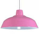 Ver imagem 3 de Pendente Retrô 34cm Luminária Lustre Alumínio Rosa - Rei Da Iluminação
