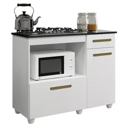 Balcão de Cozinha para Cooktop 2 Portas Violeta Kaiki Móveis - 3