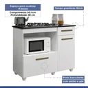 Ver imagem 6 de Balcão de Cozinha para Cooktop 2 Portas Violeta Kaiki Móveis