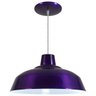 Pendente Retrô 34cm Luminária Lustre Alumínio Roxo Verniz - Rei Da Iluminação - 1