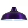 Pendente Retrô 34cm Luminária Lustre Alumínio Roxo Verniz - Rei Da Iluminação - 3
