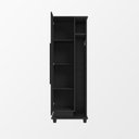 Ver imagem 5 de Armário Multiuso Caribe para Lavanderia e Serviço com Porta e Nicho Vassouras e Prateleiras - Preto