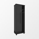 Ver imagem 6 de Armário Multiuso Caribe para Lavanderia e Serviço com Porta e Nicho Vassouras e Prateleiras - Preto