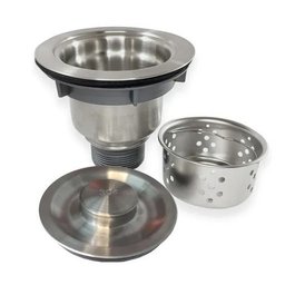 Valvula Pia Cozinha 4 1/2 Inox C Cesto Basket Removível Ralo - 2