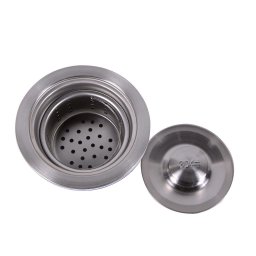 Valvula Pia Cozinha 4 1/2 Inox C Cesto Basket Removível Ralo - 3