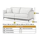 Ver imagem 3 de Sofá Fixo 4 Lugares Luxo 270cm Ravi