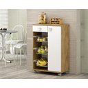 Ver imagem 5 de Fruteira Natasha Castanho Branco 1 Gaveta e 1 Porta