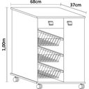 Ver imagem 2 de Fruteira Natasha Castanho Branco 1 Gaveta e 1 Porta