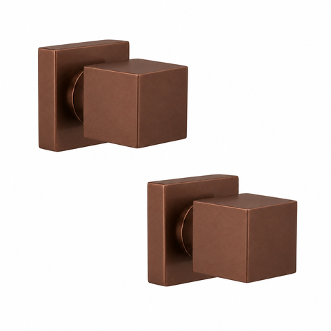 Kit Acabamento para Registro Base Deca Quadrado de 1/2 ou 3/4 com 2 Unidades Corten