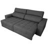 Sofá 4 Lugares Focus 2,50M Retrátil e Reclinável Suede Amassado - Cinza - 6