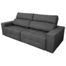 Sofá 4 Lugares Focus 2,50M Retrátil e Reclinável Suede Amassado - Cinza - 4