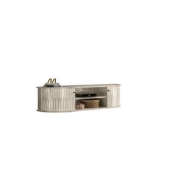 Rack Suspenso Ripado Modena para Tv até 60 Polegadas- Calacata/off White - Madetec - 6