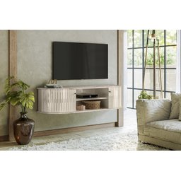 Rack Suspenso Ripado Modena para Tv até 60 Polegadas- Calacata/off White - Madetec - 3