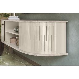 Rack Suspenso Ripado Modena para Tv até 60 Polegadas- Calacata/off White - Madetec - 5