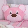 Kit de Berço Trança Enxoval Bebe Menina 10pçs Ursa Dengosa Rosa Floral - Doce Lar Enxovais - 4