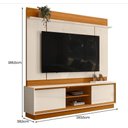 Ver imagem 4 de Rack com Painel Siena para Tv de até 75 Polegadas - Cinamomo Off White - Madetec