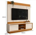 Ver imagem 4 de Rack com Painel Siena para Tv de até 75 Polegadas - Cinamomo Off White - Madetec