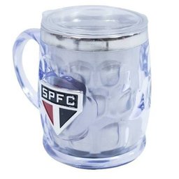 Caneca Térmica Transparente Brasão Metal 500ml - São Paulo - 3