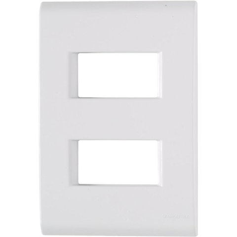 Kit 12 Placa 2 Postos Afastados 4x2 Tramontina Liz Branca
