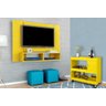Conjunto Painel Navi com Aparador Cristal Amarelo - 1