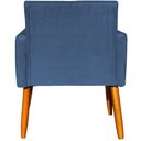 Ver imagem 2 de Kit 3 Poltronas para Recepção Nina Suede Cores Pé Palito 30cm Castanho - Suede