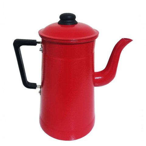 Bule de Café 1 Litro Individual Vermelho Craqueado Extang