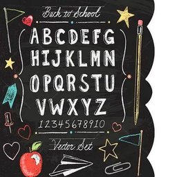 Placa Abc Letters Urban Preto - 2 Placa Abc Letters Urban Preto - 2