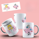 Ver imagem 2 de Caneca Branca de Porcelana Profissões Fofas Farmarcia