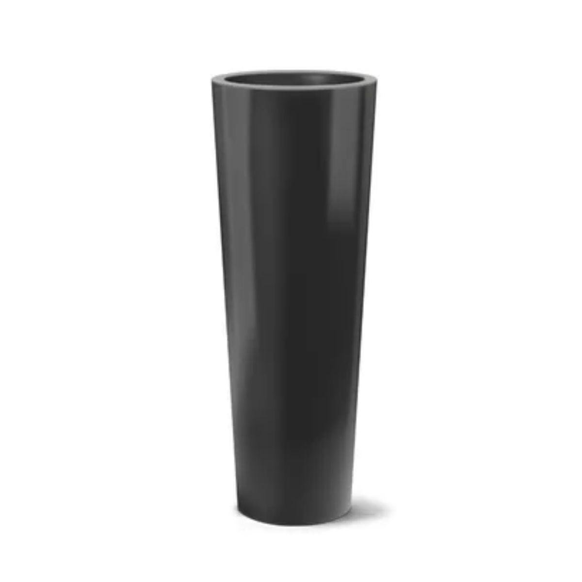 Vaso Rotomoldado em Polietileno Classic Cone 70 Cm Preto