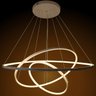 Lustre Pendente Led 100w 3 Aros Aneis Ring 80cm Branco St806 - 1