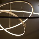 Ver imagem 3 de Lustre Pendente Led 100w 3 Aros Aneis Ring 80cm Branco St806