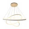 Lustre Pendente Led 100w 3 Aros Aneis Ring 80cm Branco St806 - 4