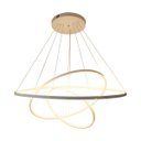 Ver imagem 4 de Lustre Pendente Led 100w 3 Aros Aneis Ring 80cm Branco St806