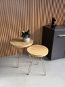 Ver imagem 1 de Conjunto Mesa Lateral Siena Freijo BELI HOUSE Dourado