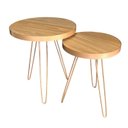 Ver imagem 2 de Conjunto Mesa Lateral Siena Freijo BELI HOUSE Dourado