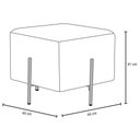 Ver imagem 3 de Puff Decorativo 45cm Base Aço Status B-279 Veludo Mostarda