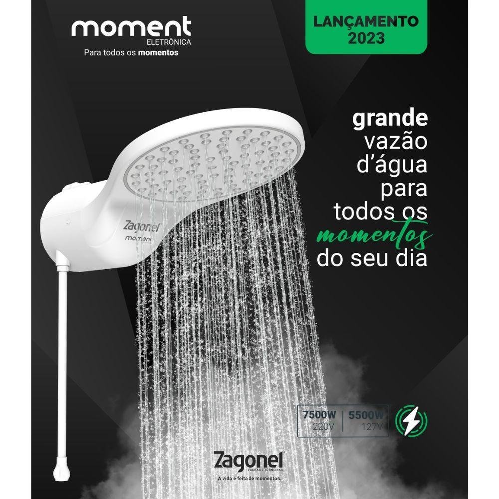 Ducha Moment 7500w Zagonel Branca | MadeiraMadeira
