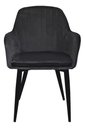 Ver imagem 6 de Kit 4 Cadeira Poltrona Vintage Eames em Tecido Veludo Preto:Veludo Preto/Preto/Listras