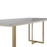 Mesa de Jantar Iron 180 cm - Off White Fosco c/ Dourado - 4