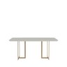 Mesa de Jantar Iron 180 cm - Off White Fosco c/ Dourado - 1