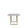 Mesa de Jantar Iron 180 cm - Off White Fosco c/ Dourado - 5