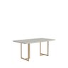 Mesa de Jantar Iron 180 cm - Off White Fosco c/ Dourado - 2