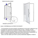 Ver imagem 3 de Porta Pivotante Vidro Lateral e 210x120 com Puxador e Rolete