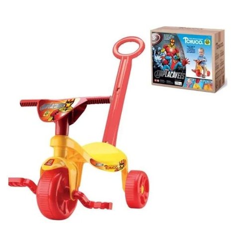 Triciclo Velotrol Tchuco Implacáveis com Haste Samba Toys