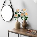 Ver mais imagens de Kit 4 Rosas Artificiais Creme Realistas para Vasos e Centros de Mesa